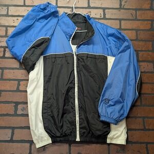 Wilson Men's Large Y2K Colorblock Windbreaker Jacket Oversize Baggy Retro
